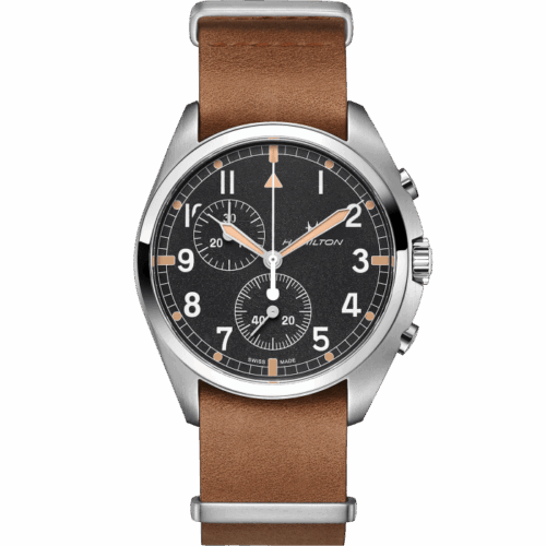 Hamilton Pilot Pioneer Chrono Quartz H76522531 Orologio Khaki Aviation