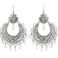 Yvone Christa Half Moon Daisy Flower E1607cz Orecchini
