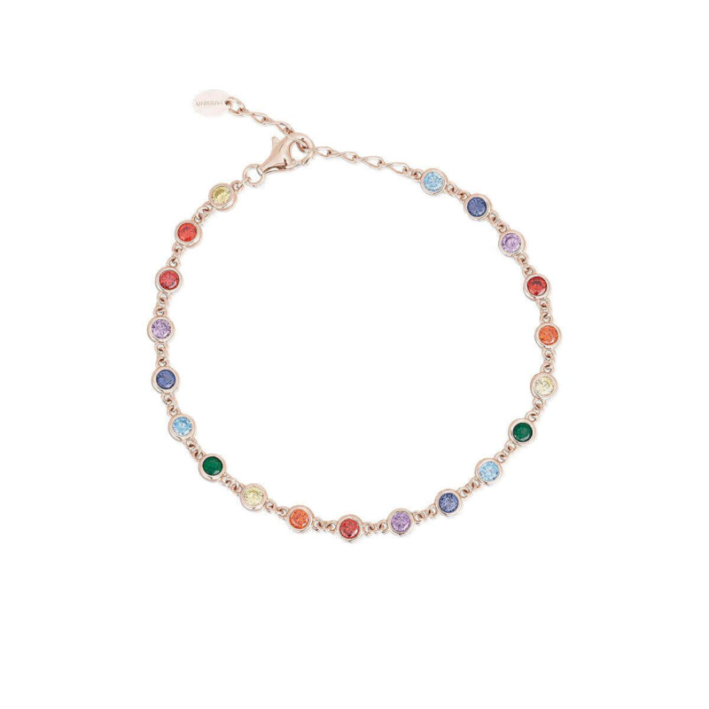 Mabina Bracciale Catena Zirconi Colorati Rosato 533331
