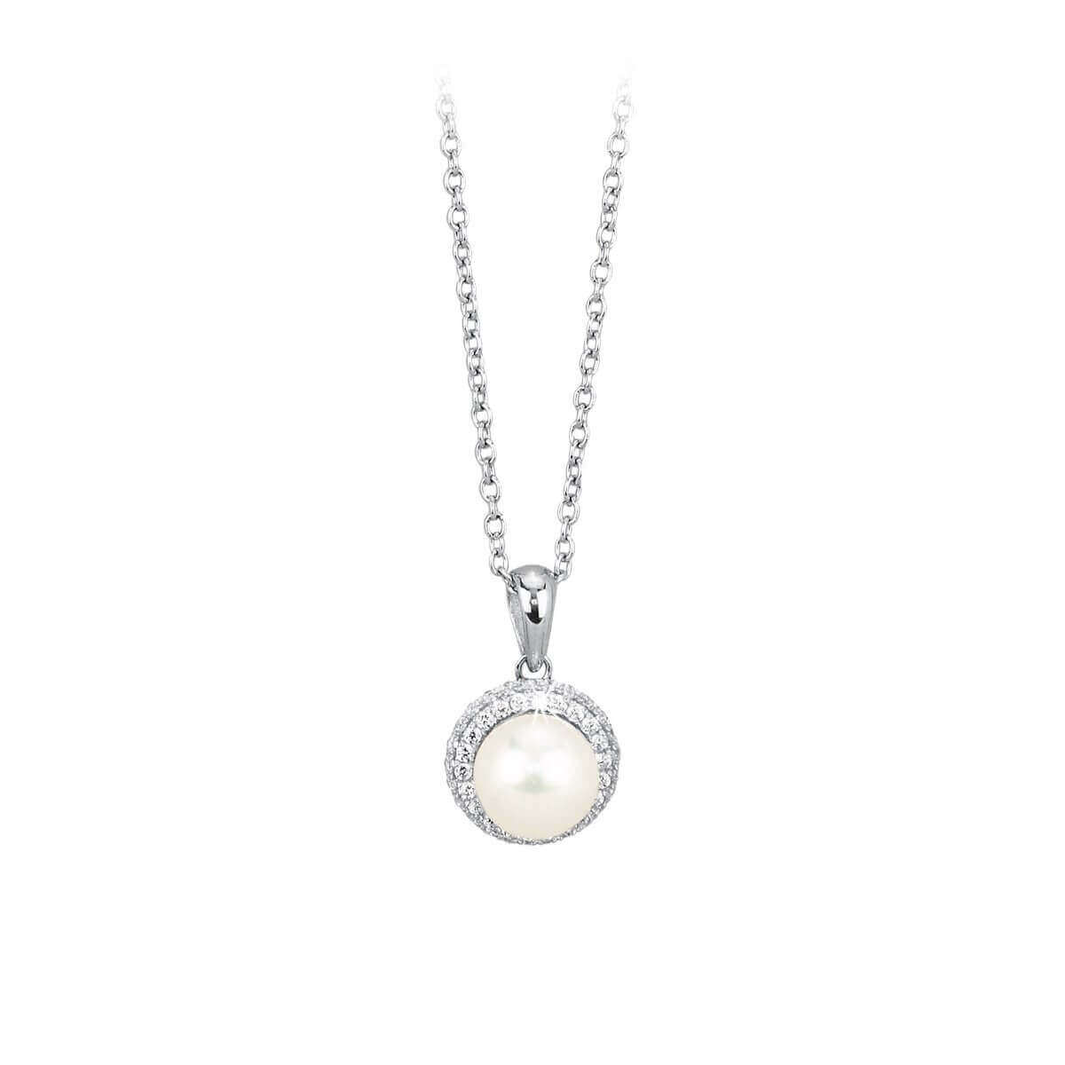 Mabina Collana Catena Con Perla Zirconi 553018