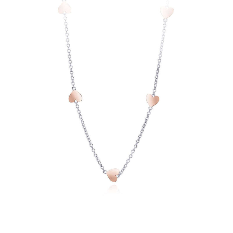 Mabina Collana Catena Con Inserti Rosati 553219