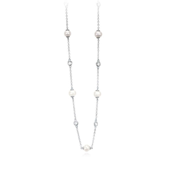 Mabina Collana Catena Zirconi Perle 553230
