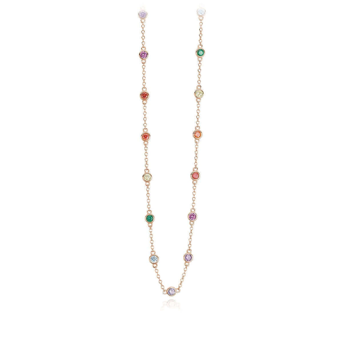 Mabina Collana Catena Con Zirconi Colorati 553312