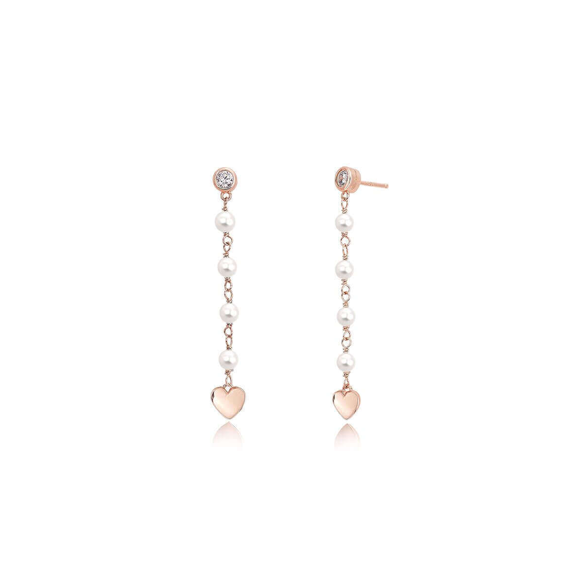 Mabina Orecchini Perle Zirconi Rosato 563275