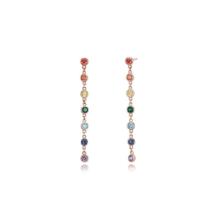 Mabina Orecchini Pendenti Zirconi Colorati 563283