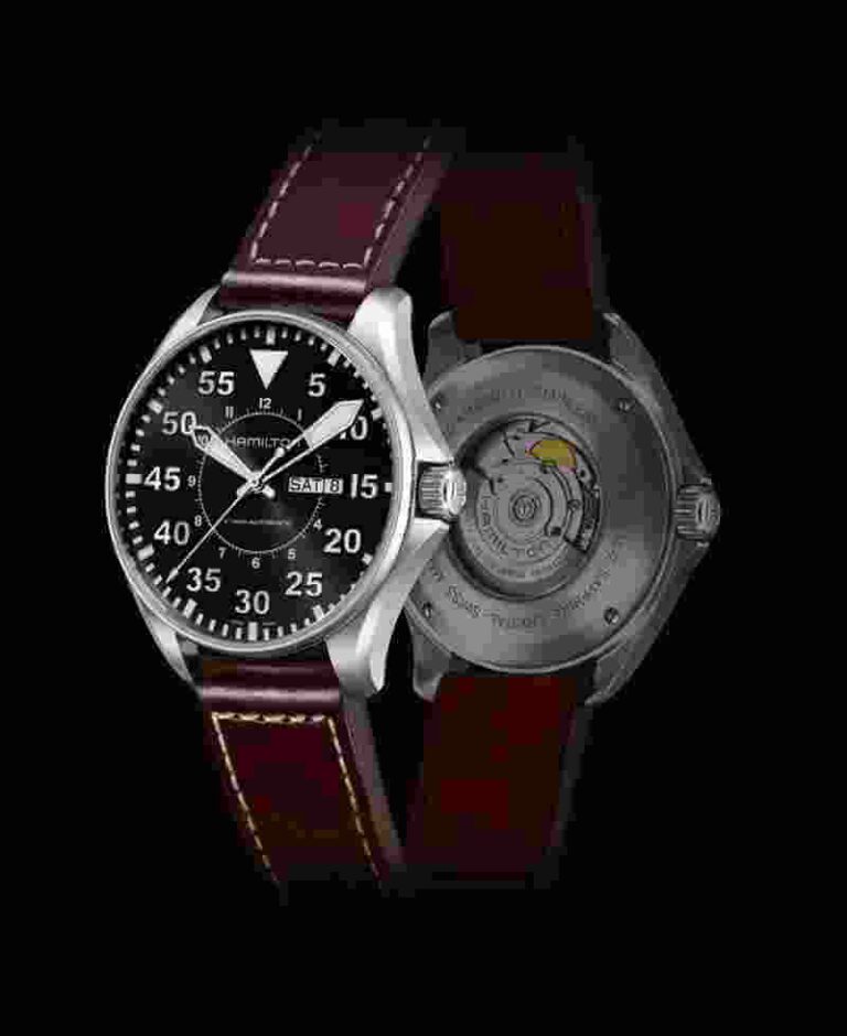 Hamilton Pilot Pioneer Chrono Quartz H64611535 Orologio Khaki Aviation - immagine 2