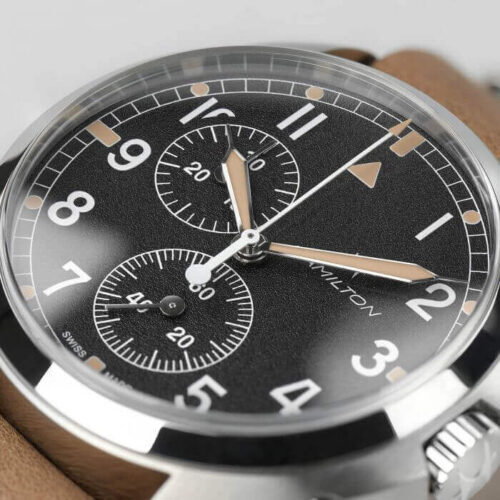 Hamilton Pilot Pioneer Chrono Quartz H76522531 Orologio Khaki Aviation - immagine 2