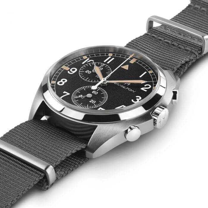 Hamilton Pilot Pioneer Chrono Quartz H76522931 Orologio Khaki Aviation - immagine 3