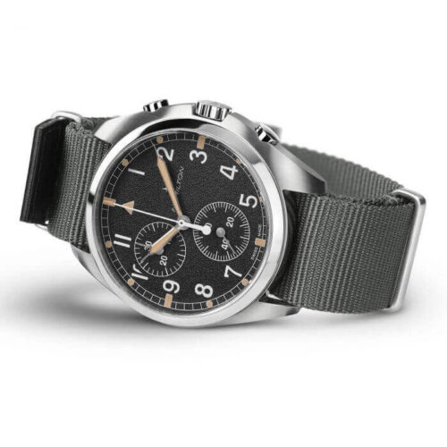 Hamilton Pilot Pioneer Chrono Quartz H76522931 Orologio Khaki Aviation - immagine 4