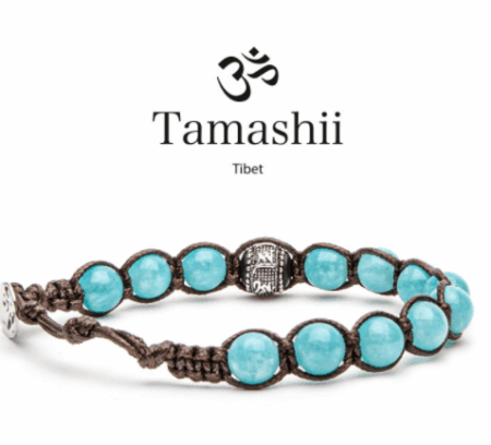 Tamashii Bracciale Ruota Della Preghiera Agata Verde Acqua Bhs1100 200 Bracciali bhs1100-200
