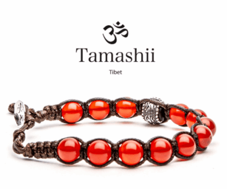 Tamashii Bracciale Ruota Della Preghiera Agata Rosso Passione Bhs1100.124 Bracciali