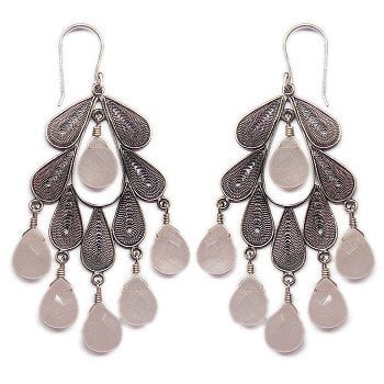Yvone Christa Filigree Leaf E1218 Orecchini