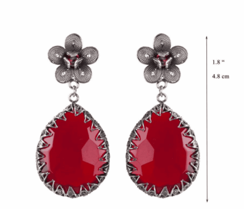 Yvone Christa Flower Post Red Delight Aqualemuria E5018 Orecchini