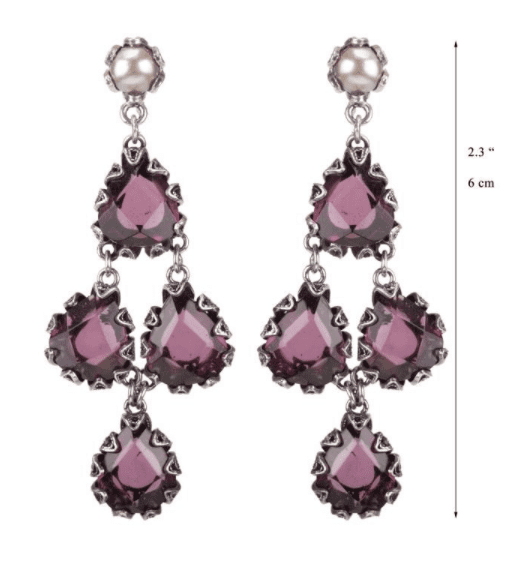 Yvone Christa Aqua Lemuria Fantasy Chandeliers E5232 Orecchini