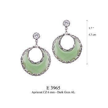 Yvone Christa Crescent Moon Aqua Lemuria E3965 Orecchini