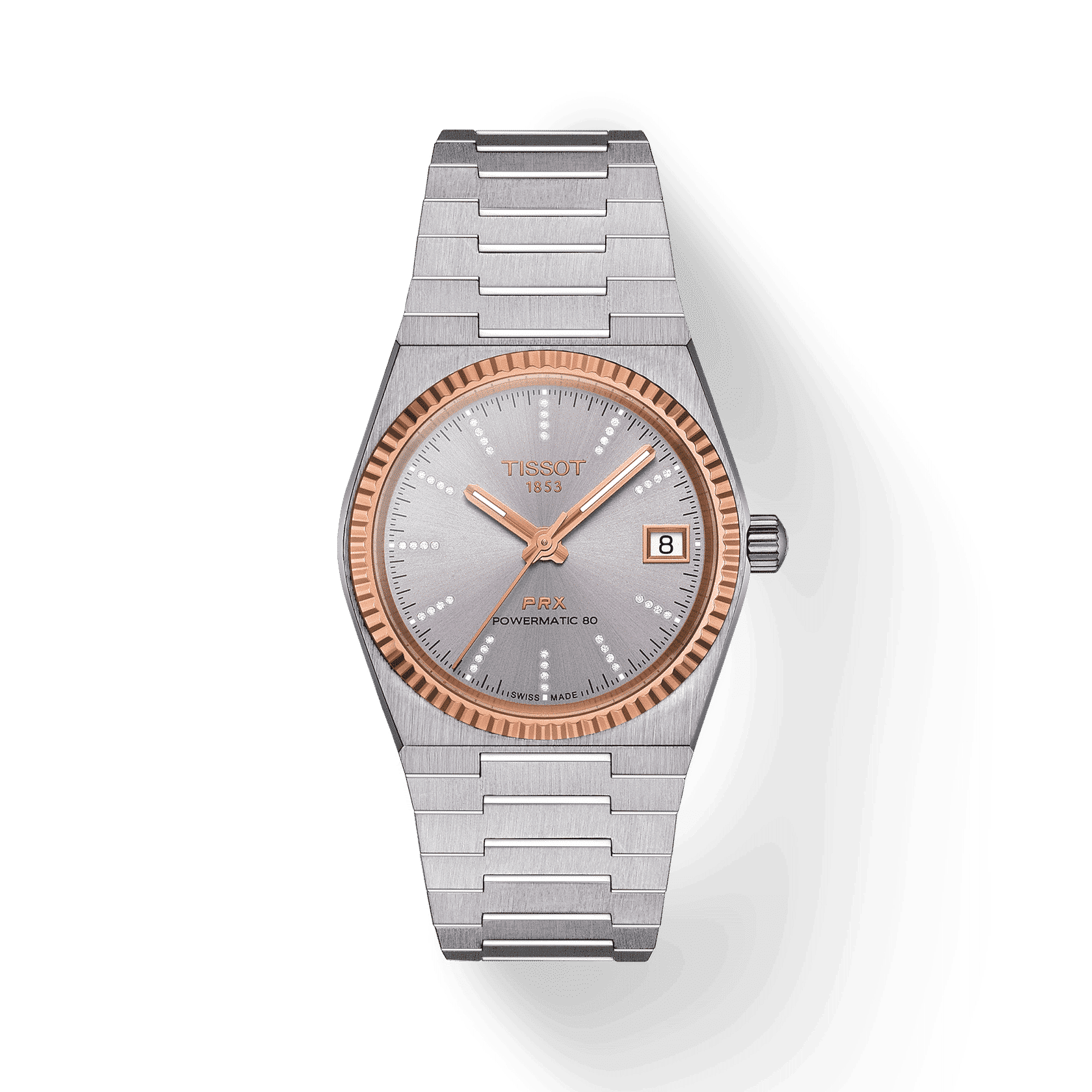 Tissot PRX 35mm Powermatic 80 Steel & 18K Gold Bezel T9312074133600-1
