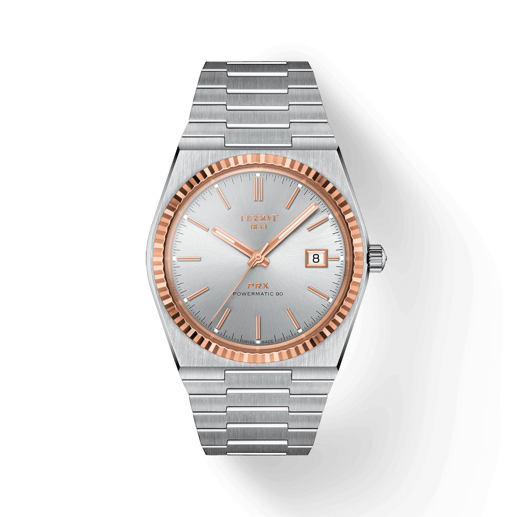 Tissot PRX Powermatic 80 Steel and 18K Gold Bezel T9314074103100