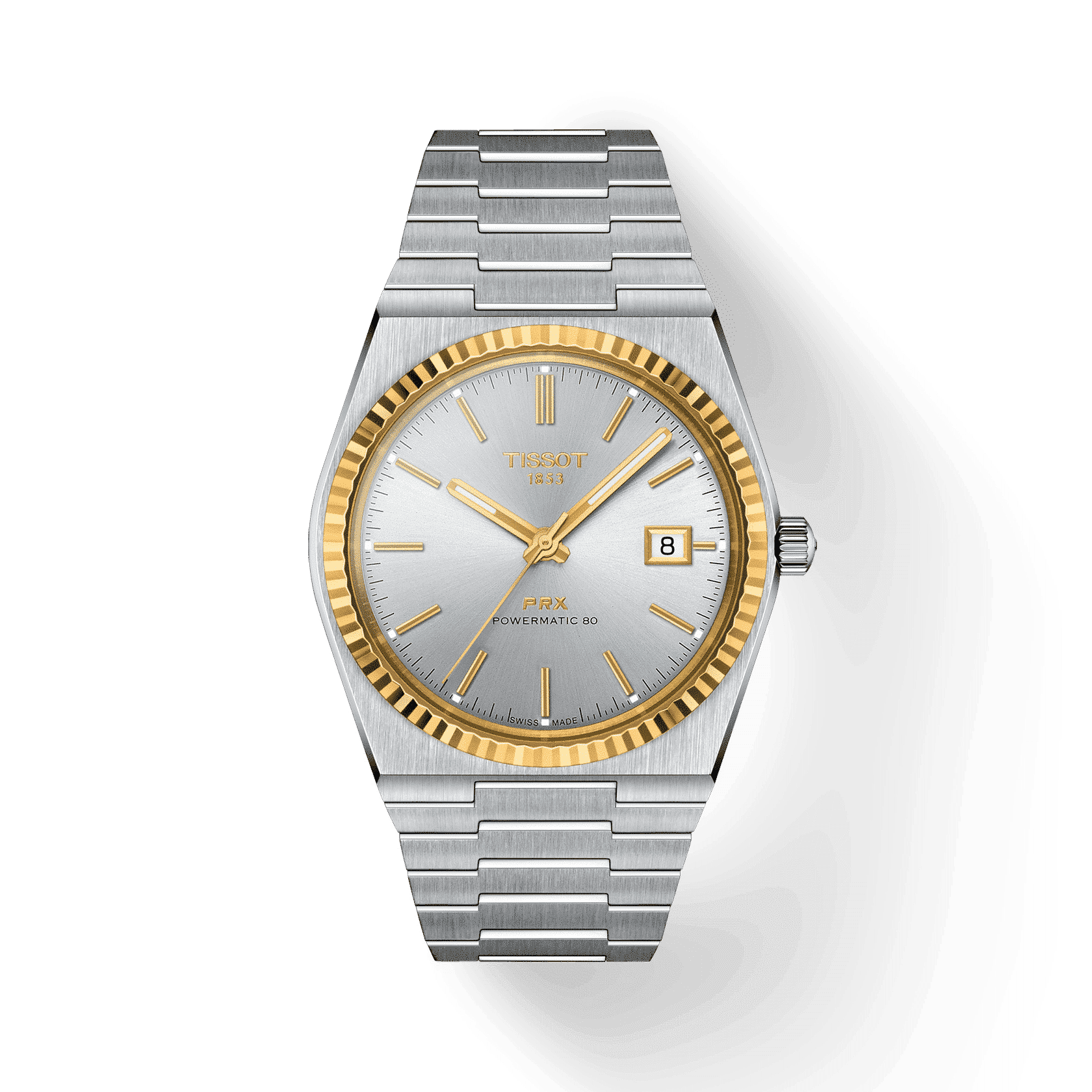 Tissot PRX Powermatic 80 Steel and 18K Gold Bezel T9314074103101