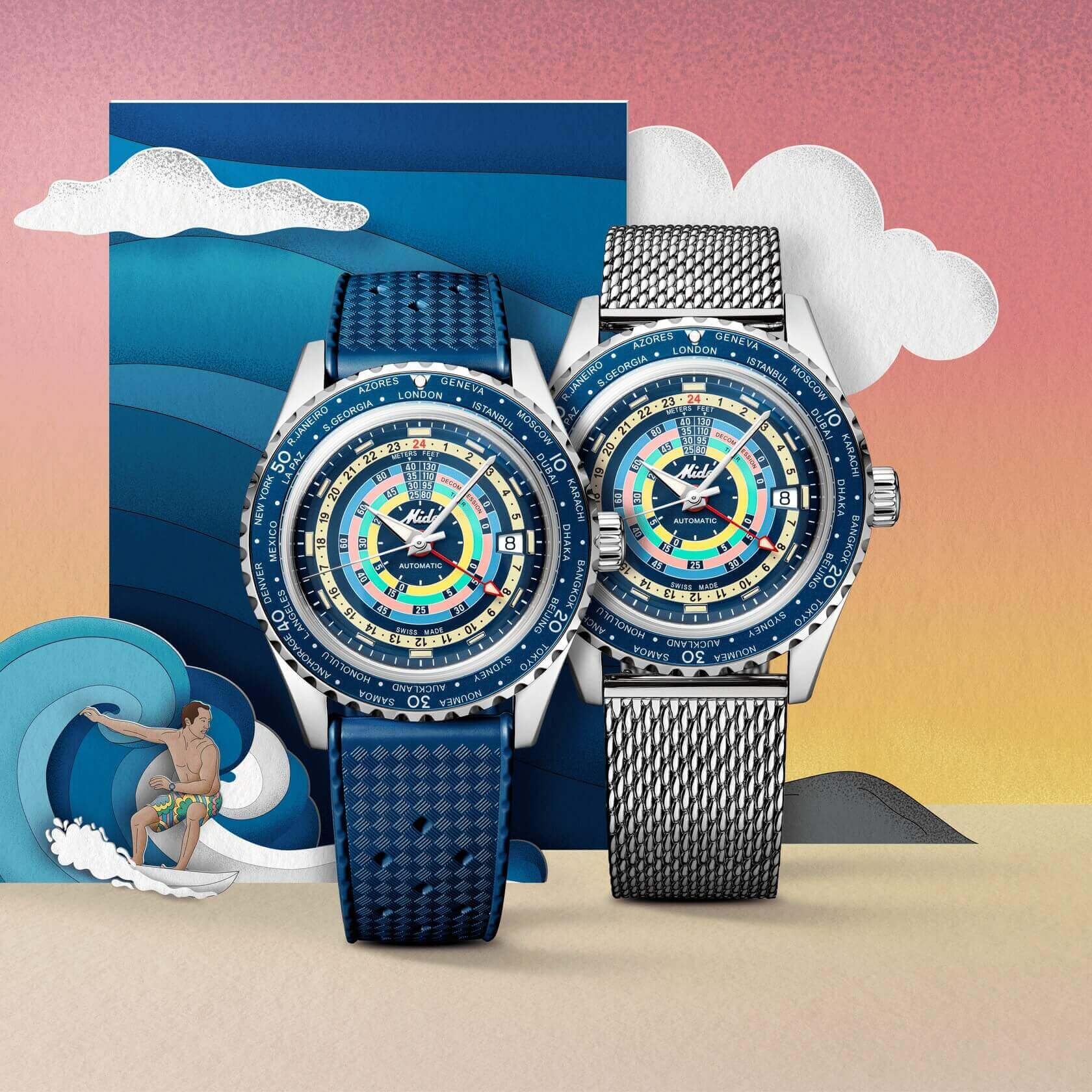 Mido Ocean Star Decompression Worldtimer - immagine 9