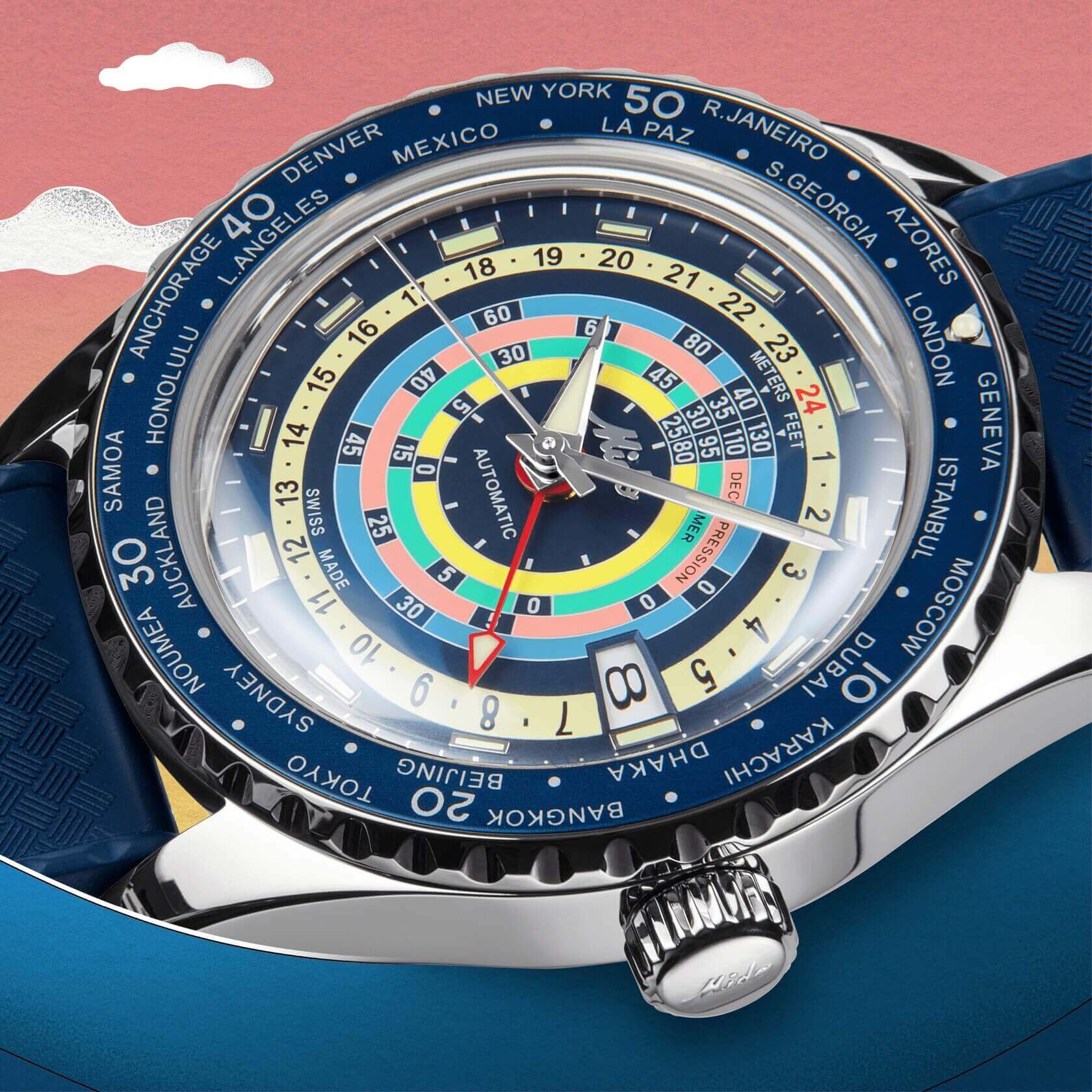 Mido Ocean Star Decompression Worldtimer - immagine 10