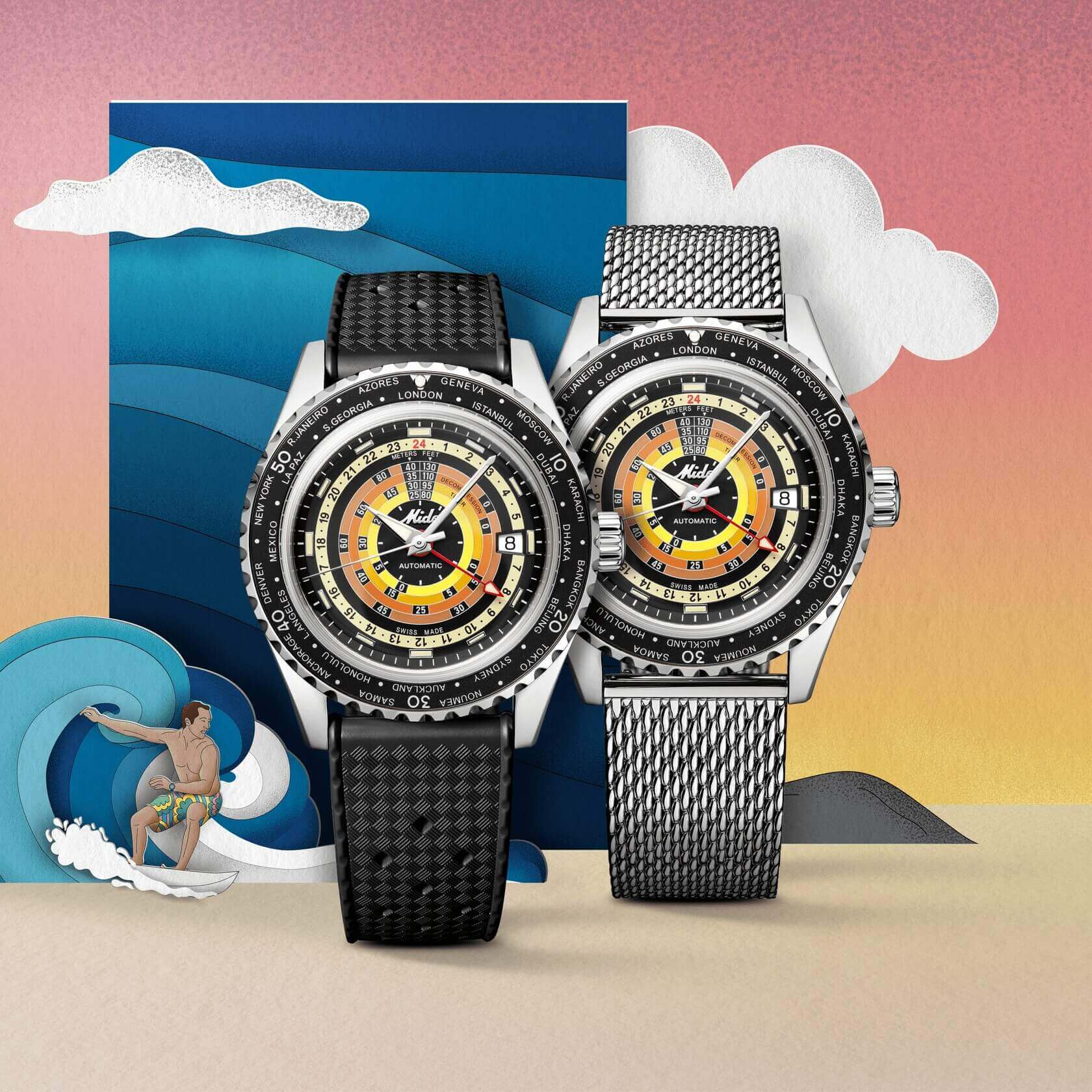 Mido Ocean Star Decompression Worldtimer - immagine 9