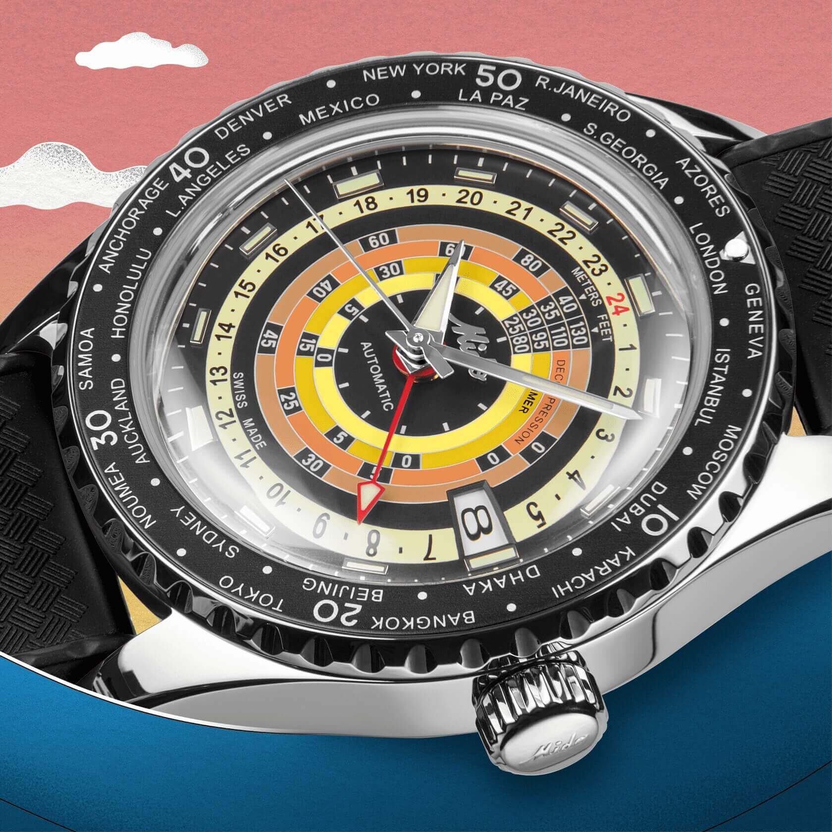 Mido Ocean Star Decompression Worldtimer - immagine 10
