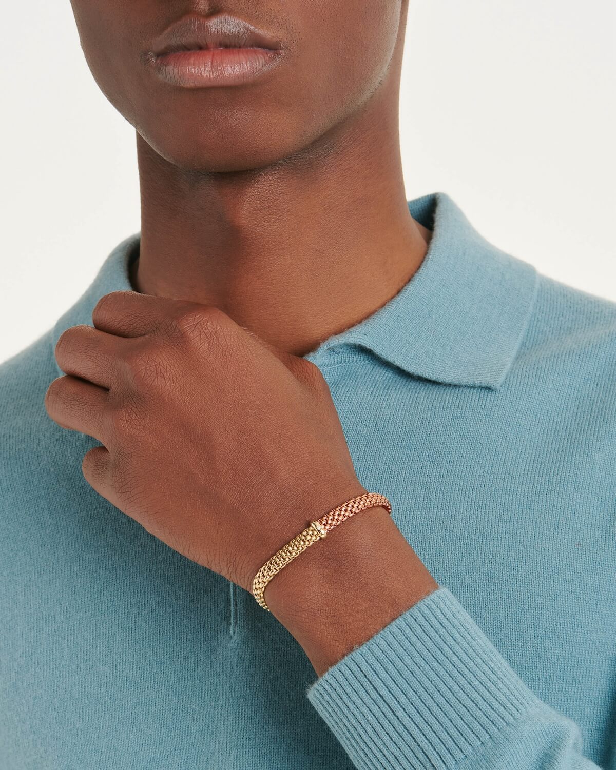 Fope Bracciale Flex'it con maglia bicolore - 01M02B2_BB - FOPE