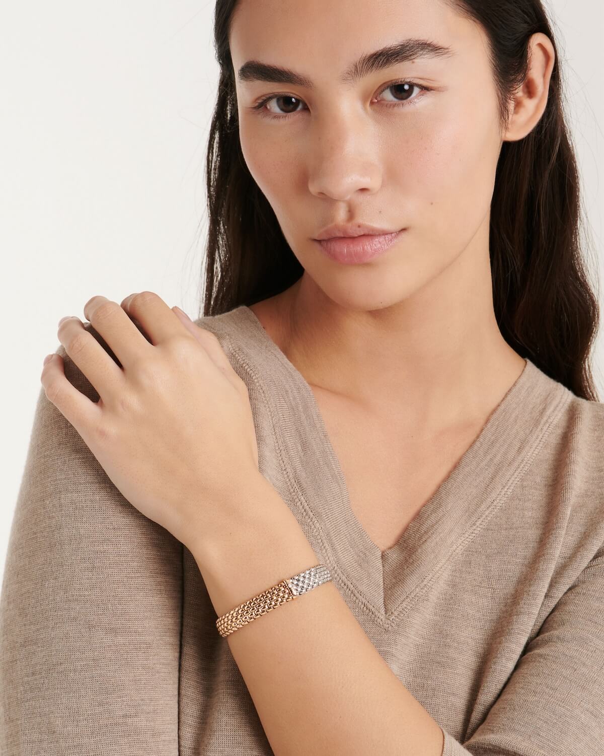 Fope Bracciale Flex'it con maglia bicolore - 01M04B2_BB - FOPE