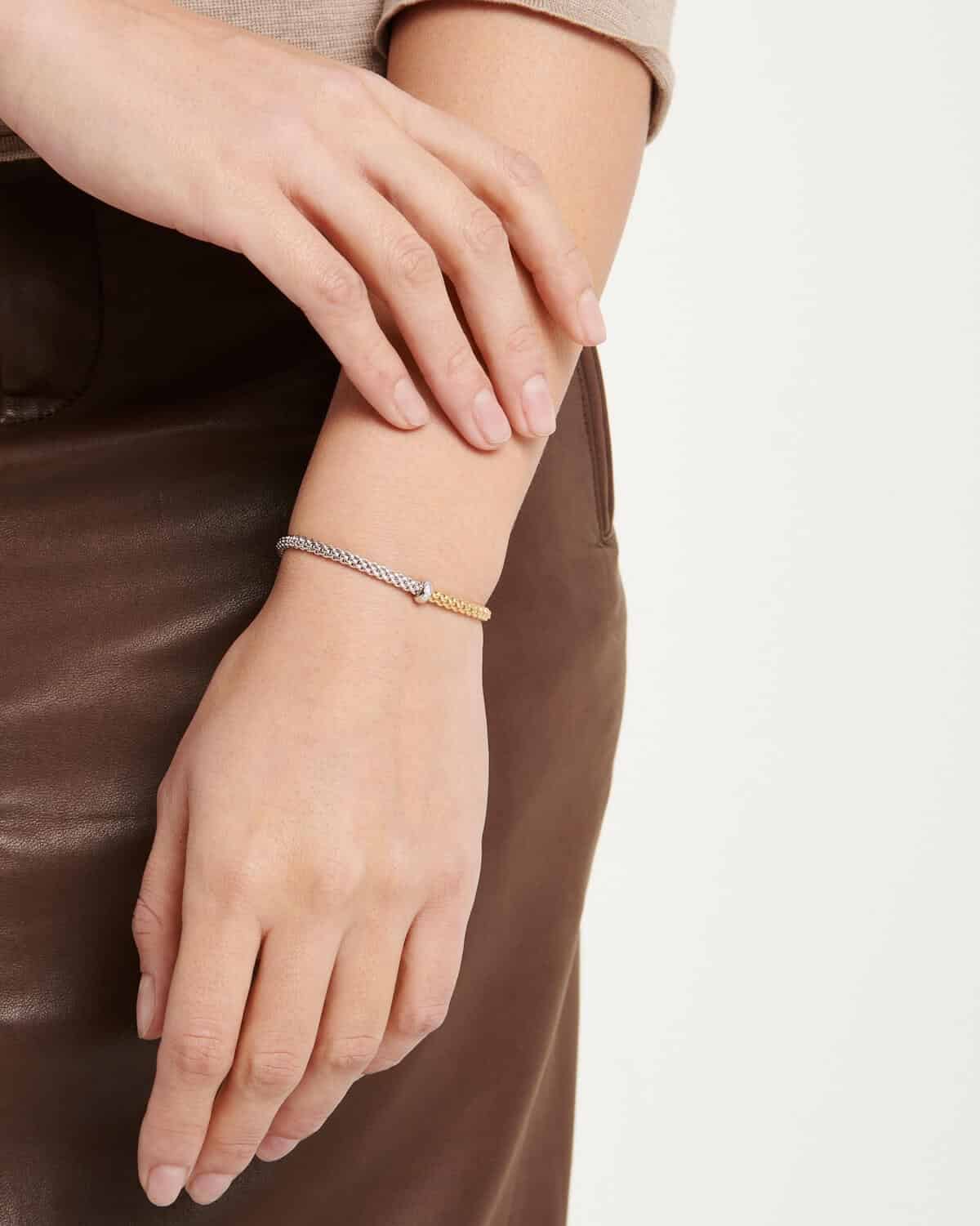 Fope Bracciale Flex'it con maglia bicolore - 01M08B2_BB - FOPE