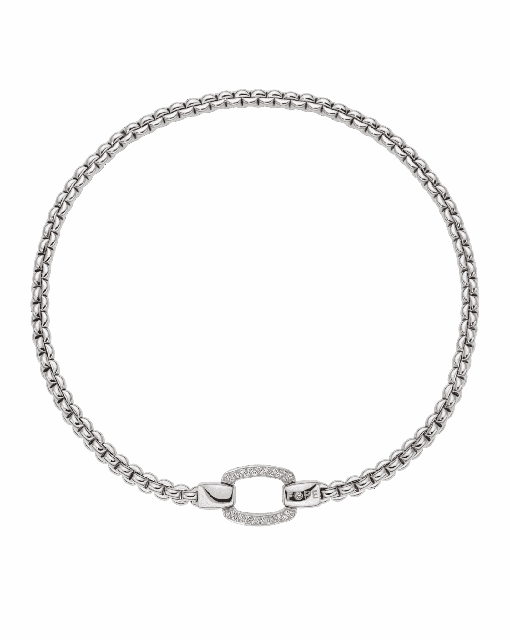 Fope Collana Flex'it con chiusura decorativa e pavé di diamanti - 08F10CX_PB - FOPE
