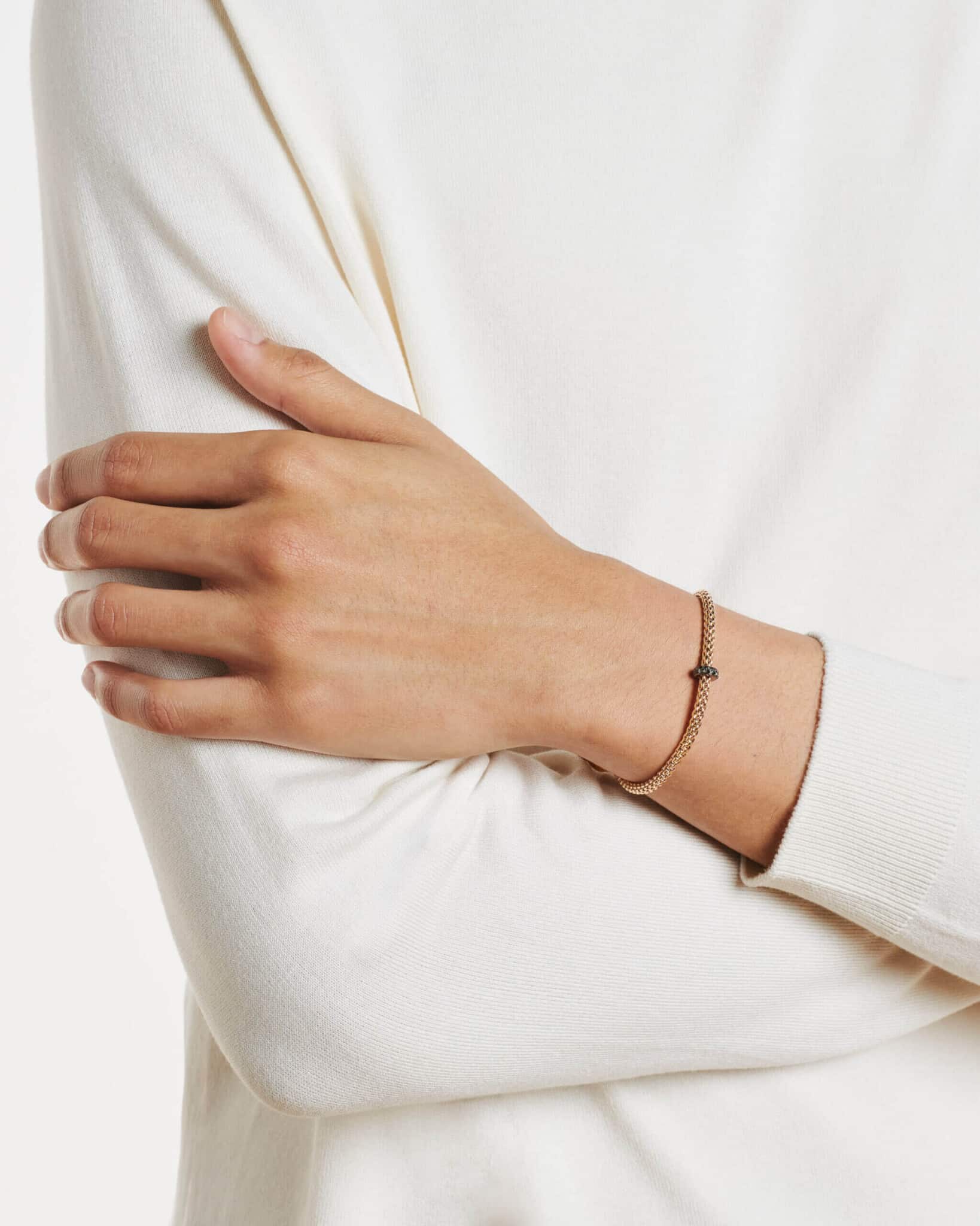 Fope Bracciale Flex'it con brillante nero - 74508BX_BN - FOPE
